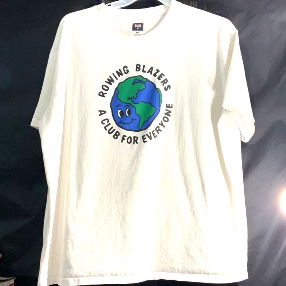 Unisex Rowing Blazers Cream Tee W/Earth Graphic Sz XXL